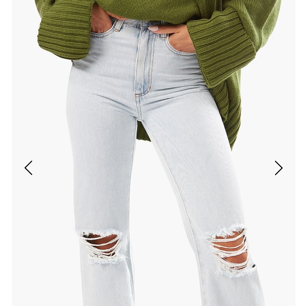 We wore what distressed dad jeans